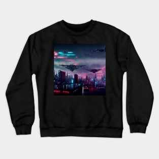 Cyberpunk to Space Crewneck Sweatshirt